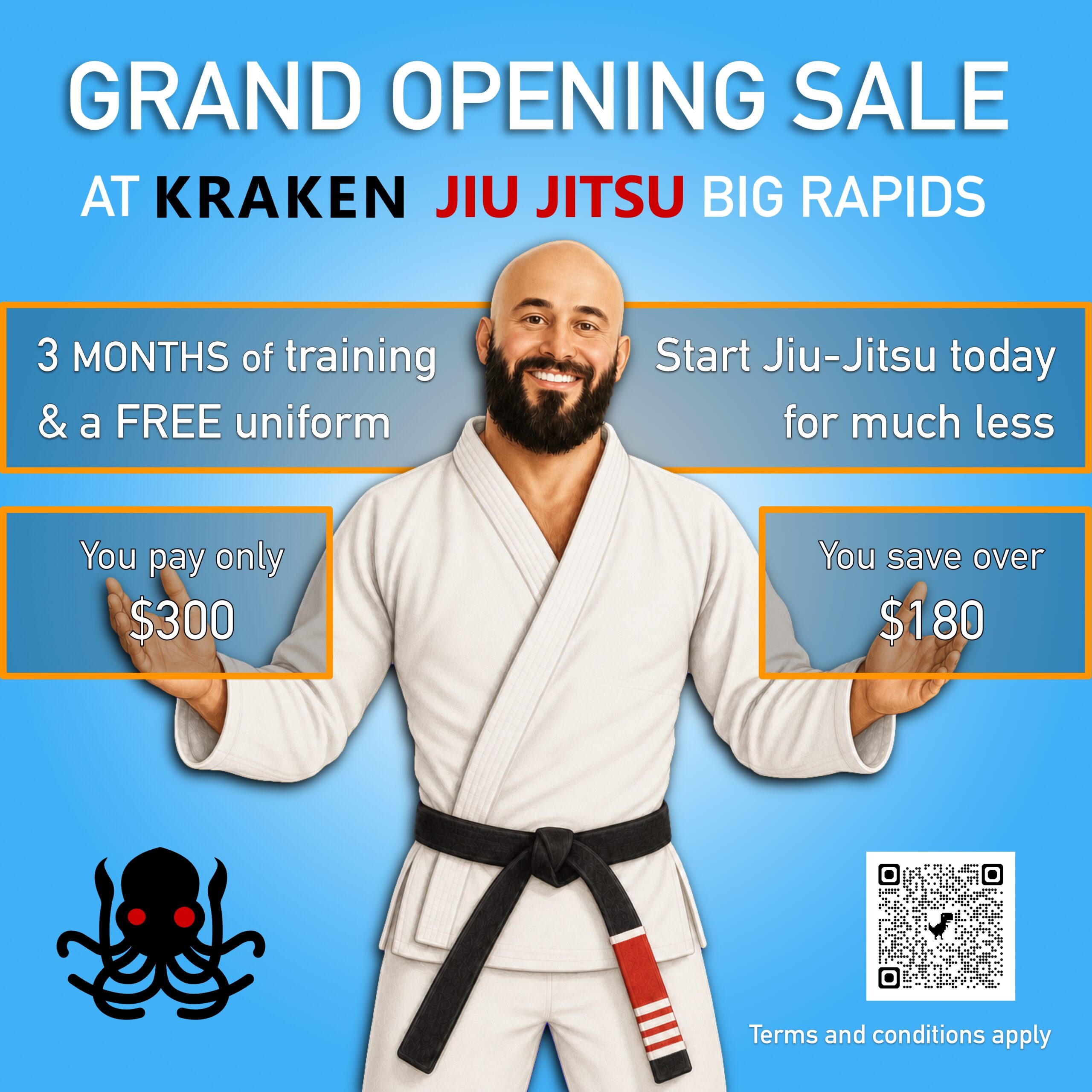 Kraken Jiu Jitsu - Big Rapids grand opening sale