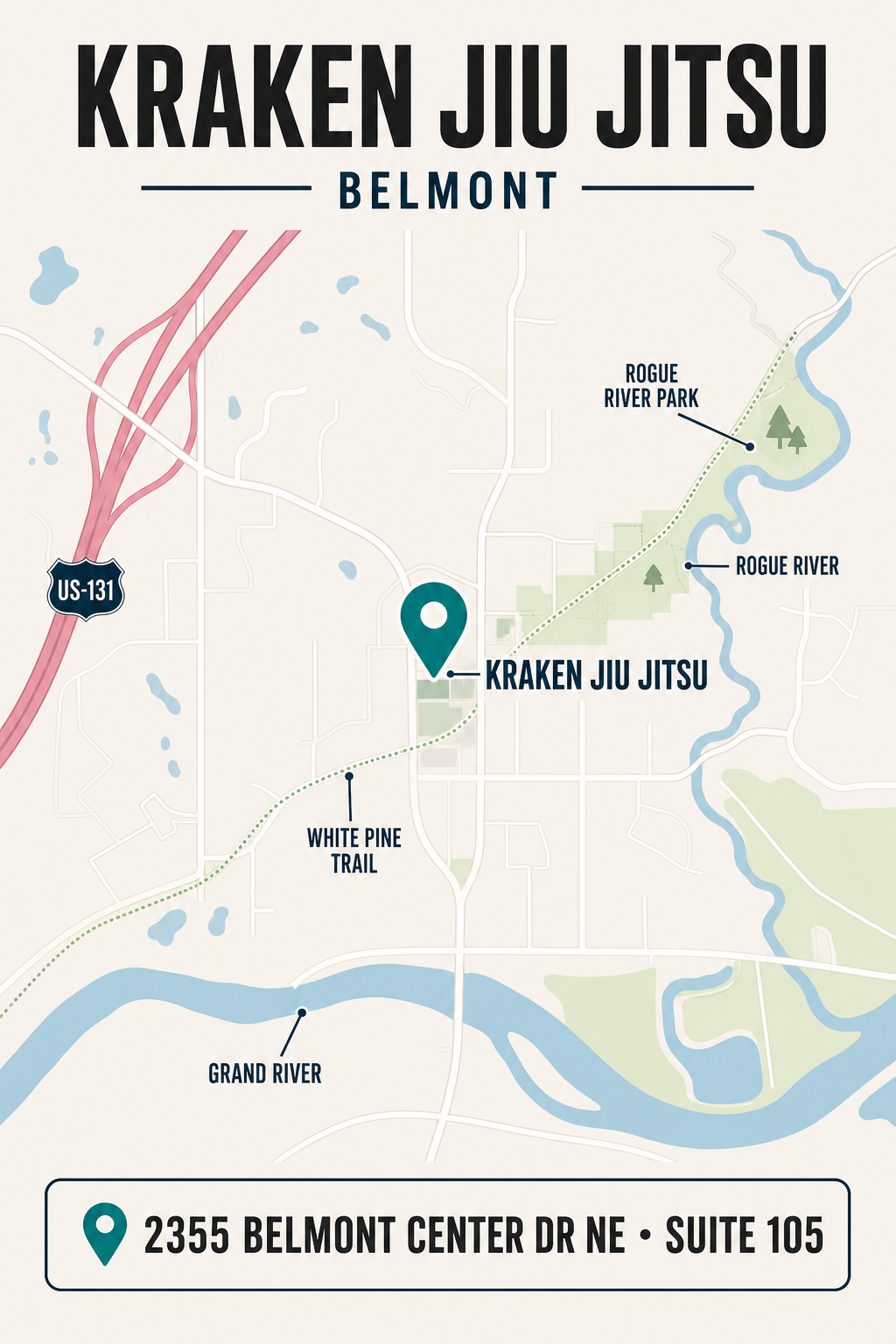 Kraken Jiu Jitsu - Belmont map Kraken Jiu Jitsu - Belmont map