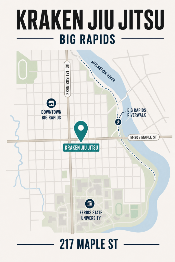 Kraken Jiu Jitsu - Big Rapids Map Kraken Jiu Jitsu - Big Rapids Map